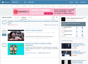 How wykop.pl looks like on a tablet such as an iPad.
