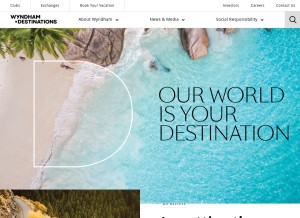 How wyndhamdestinations.com looks like on a tablet such as an iPad.