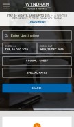 How wyndhamhotels.com looks like on a mobile device such as an iPhone.