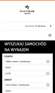 How wypozyczalniaszczecin.pl looks like on a mobile device such as an iPhone.