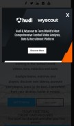 How wyscout.com looks like on a mobile device such as an iPhone.