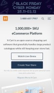 How x-cart.com looks like on a mobile device such as an iPhone.