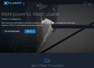 How x-plane.com looks like on a tablet such as an iPad.