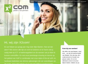 How x2desk.nl looks like on a tablet such as an iPad.