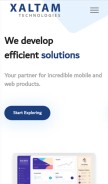 How xaltam.com looks like on a mobile device such as an iPhone.