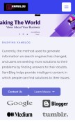 How xamblog.com looks like on a mobile device such as an iPhone.