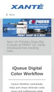 How xante.com looks like on a mobile device such as an iPhone.