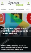 How xatakandroid.com looks like on a mobile device such as an iPhone.