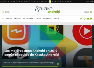 How xatakandroid.com looks like on a tablet such as an iPad.
