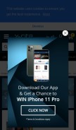 How xcite.com looks like on a mobile device such as an iPhone.