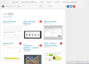 How xdsoft.net looks like on a tablet such as an iPad.