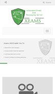 How xeams.com looks like on a mobile device such as an iPhone.