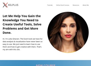 How xelplus.com looks like on a tablet such as an iPad.