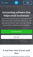 How xero.com looks like on a mobile device such as an iPhone.