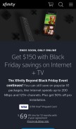 How xfinity.com looks like on a mobile device such as an iPhone.
