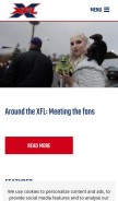 How xfl.com looks like on a mobile device such as an iPhone.