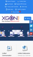 How xgen.in looks like on a mobile device such as an iPhone.