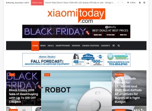 How xiaomitoday.com looks like on a tablet such as an iPad.