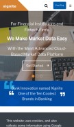 How xignite.com looks like on a mobile device such as an iPhone.