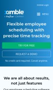 How ximble.com looks like on a mobile device such as an iPhone.