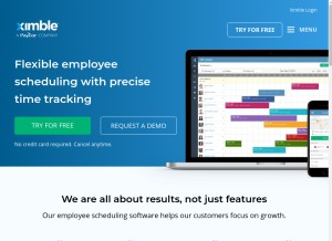How ximble.com looks like on a tablet such as an iPad.