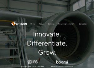 How xitricon.com looks like on a tablet such as an iPad.