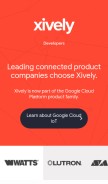 How xively.com looks like on a mobile device such as an iPhone.