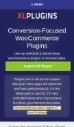 How xlplugins.com looks like on a mobile device such as an iPhone.