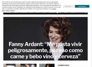 How xlsemanal.com looks like on a tablet such as an iPad.