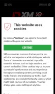 How xm.com looks like on a mobile device such as an iPhone.