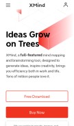 How xmind.net looks like on a mobile device such as an iPhone.