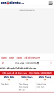 How xosodientu.com looks like on a mobile device such as an iPhone.