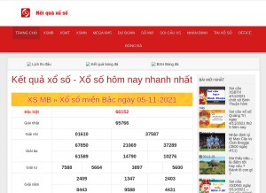 How xosothantai.com.vn looks like on a tablet such as an iPad.