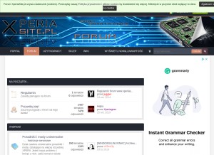How xperiasite.pl looks like on a tablet such as an iPad.