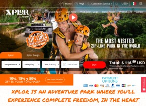 How xplor.travel looks like on a tablet such as an iPad.