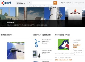 How xprt.com looks like on a tablet such as an iPad.