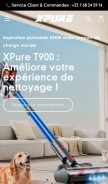 How xpure.fr looks like on a mobile device such as an iPhone.