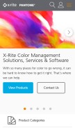How xrite.com looks like on a mobile device such as an iPhone.
