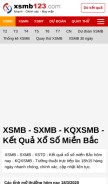 How xsmb123.com looks like on a mobile device such as an iPhone.