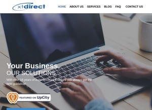 How xtdirect.com looks like on a tablet such as an iPad.