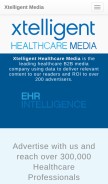 How xtelligentmedia.com looks like on a mobile device such as an iPhone.