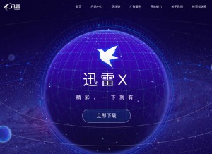 How xunlei.com looks like on a tablet such as an iPad.