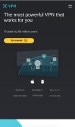 How xvpn.io looks like on a mobile device such as an iPhone.