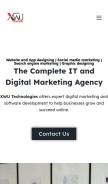 How xwutechnologies.com looks like on a mobile device such as an iPhone.