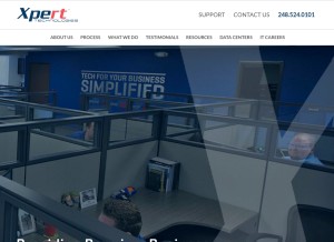 How xxpert.com looks like on a tablet such as an iPad.