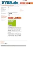 How xyab.de looks like on a mobile device such as an iPhone.