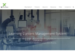 How xyleme.com looks like on a tablet such as an iPad.