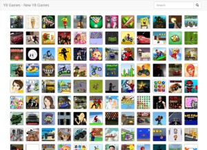 How y8games.center looks like on a tablet such as an iPad.