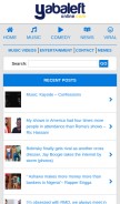 How yabaleftonline.ng looks like on a mobile device such as an iPhone.