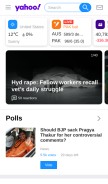 How yahoo.in looks like on a mobile device such as an iPhone.